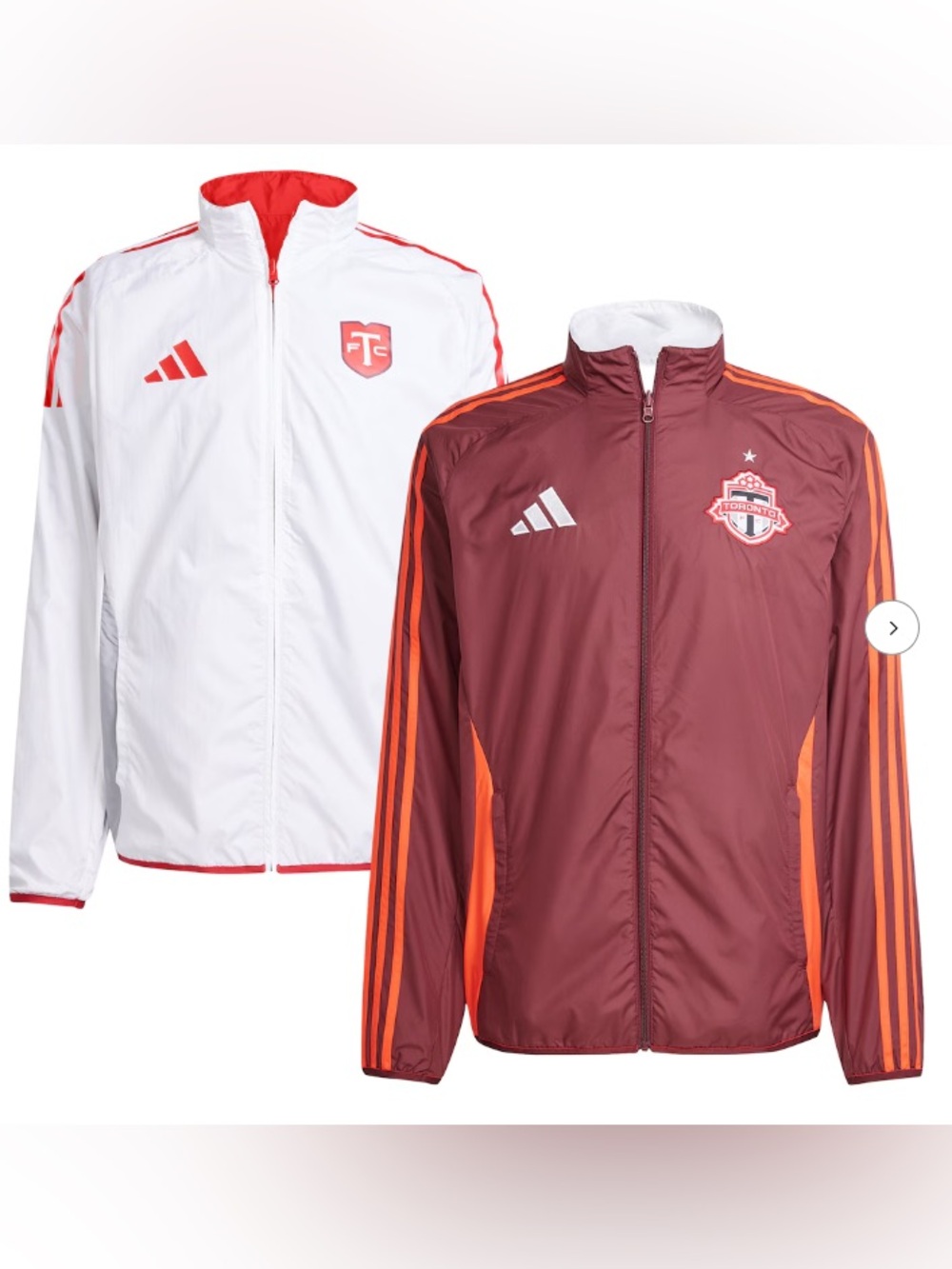 NWT! adidas - Men's Toronto FC Reversible Anthem Jacket